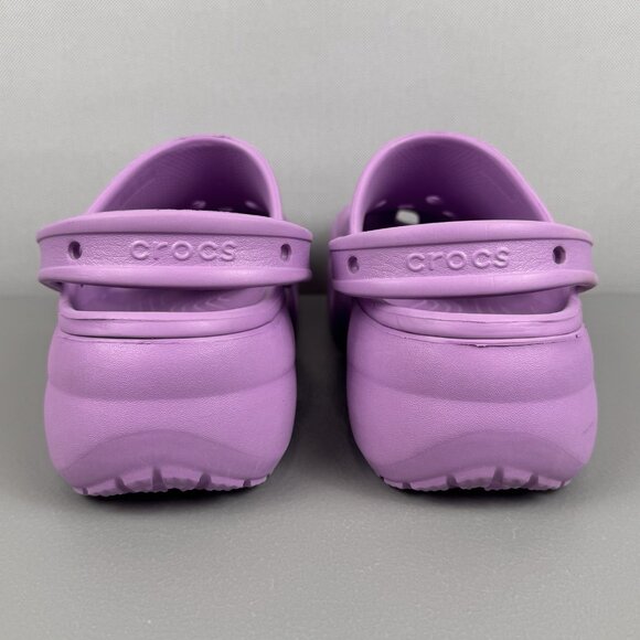 Crocs Classic Platform Clogs Shoes Iconic Comfort Slip On Women 11 Purple 206750 - Picture 4 of 10